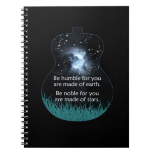 Guitarist Be Humble For You Are Made Of Earth Xmas Notebook
