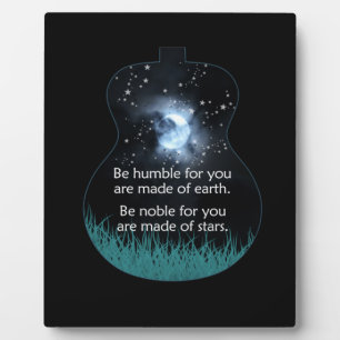 Guitarist Be Humble For You Are Made Of Earth Xmas Plaque