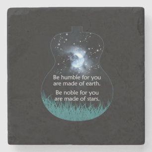 Guitarist Be Humble For You Are Made Of Earth Xmas Stone Coaster