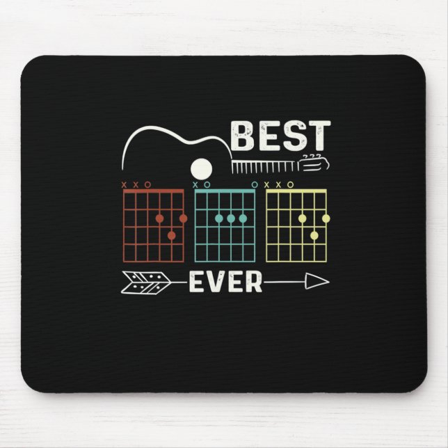 Guitarist Best Dad Ever Birthday Mouse Mat (Front)