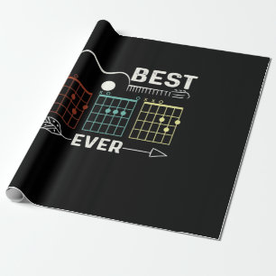 Guitarist Best Dad Ever Birthday Wrapping Paper