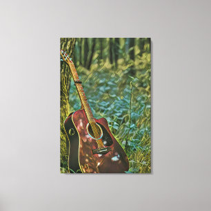 Guitarist birthday gift canvas print