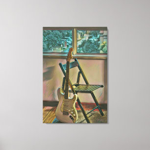 guitarist birthday gift canvas print