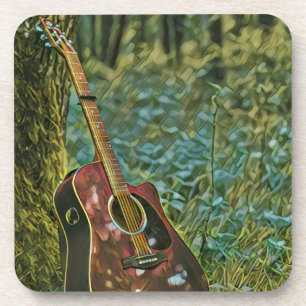 Guitarist birthday gift coaster