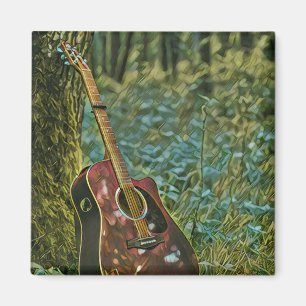 Guitarist birthday gift magnet