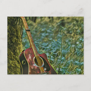 Guitarist birthday gift postcard