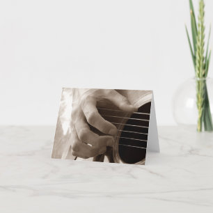 Guitarist blank card