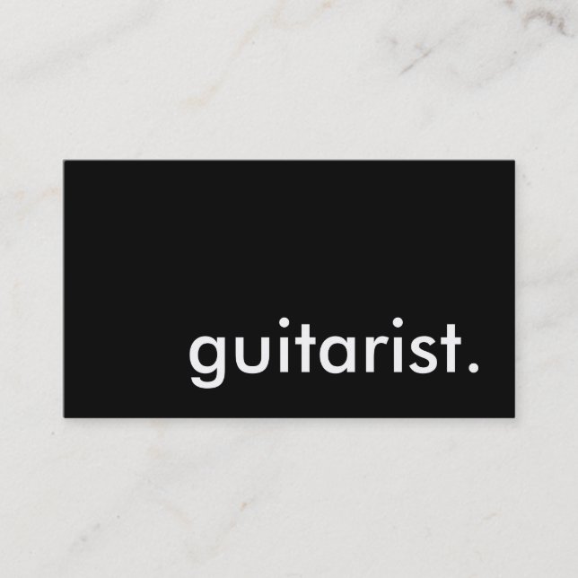 guitarist. business card (Front)