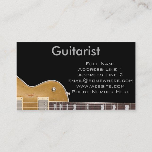 Guitarist Business Card (Front)
