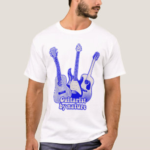 Guitarist by nature. retro blue guitars T-Shirt