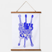 Guitarist by nature. vintage blue guitar
