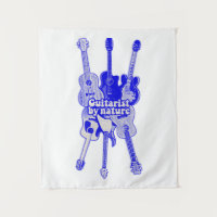 Guitarist by nature. vintage blue guitar