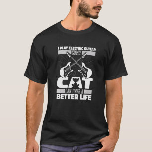 Guitarist Cat E  Electric Guitar T-Shirt