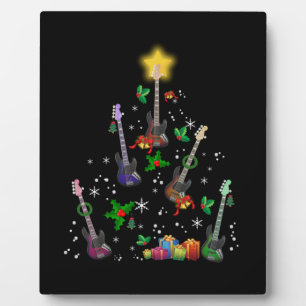 Guitarist Christmas Tree Guitar Birthday Plaque