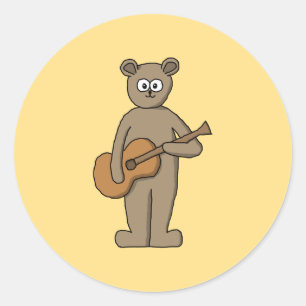 Guitarist. Classic Round Sticker