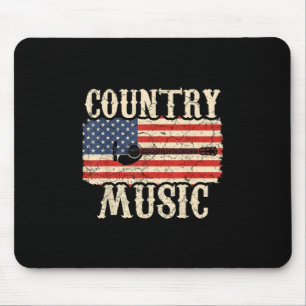 Guitarist Country Music Guitar American Flag Birth Mouse Mat