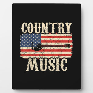 Guitarist Country Music Guitar American Flag Birth Plaque