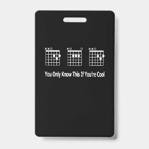 Guitarist Dad Guitar Tab Musical Birthday ID Badge