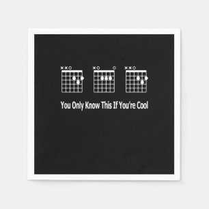 Guitarist Dad Guitar Tab Musical Birthday Napkin