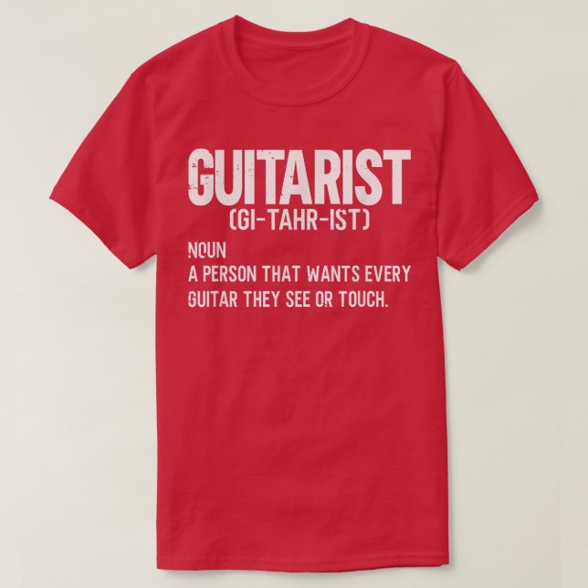 GUITARIST DefinitionGuitar 1483 T-Shirt (Design Front)
