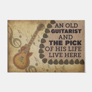 Guitarist Door Mat, Cute Gift For Guitarist Doormat