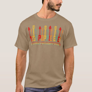 Guitarist Father Best Poppie Ever Guitar Fathers D T-Shirt