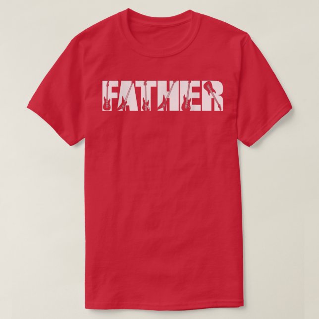 Guitarist Father Funny Music Guitar Lover Fathers  T-Shirt (Design Front)