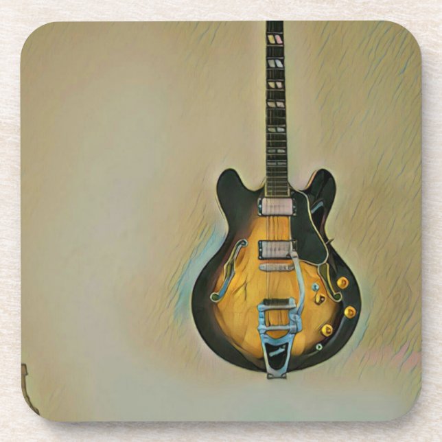 Guitarist gifts coaster (Front)