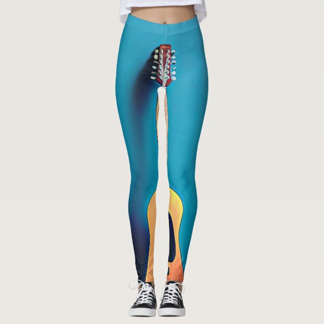 Guitarist gifts leggings (Front)