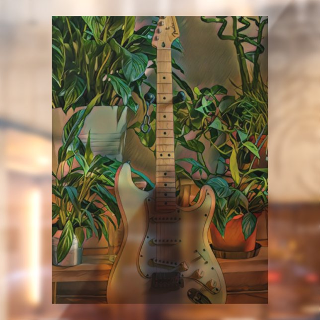 Guitarist gifts window cling (Sheet 2)