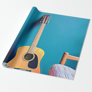 Guitarist gifts wrapping paper