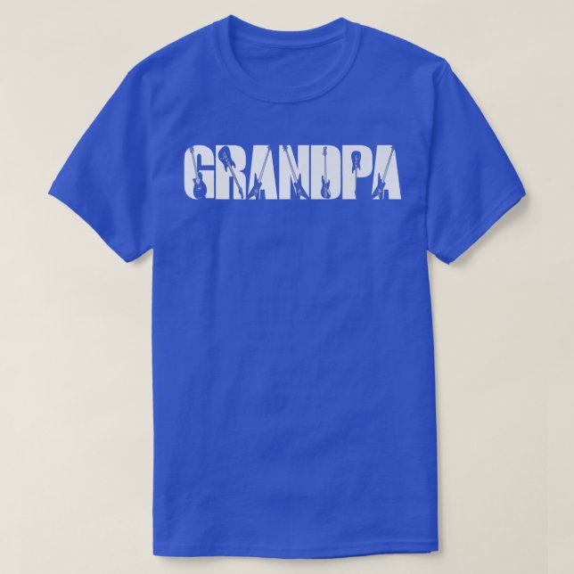 Guitarist Grandpa Funny Music Guitar Lover Fathers T-Shirt (Design Front)
