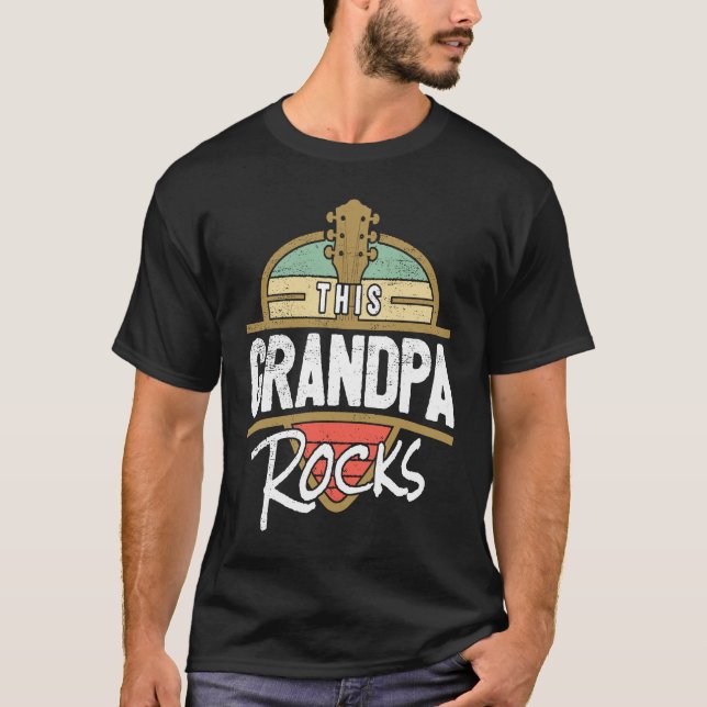 Guitarist Grandpa Guitar Player T-Shirt (Front)