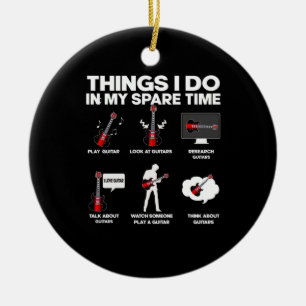 Guitarist Guitar Addicted Guitarist Music Birthday Ceramic Tree Decoration