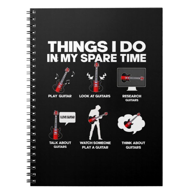 Guitarist Guitar Addicted Guitarist Music Birthday Notebook (Front)