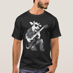 Guitarist Guitar - Cow Farmer Breeder Holstein Cat T-Shirt