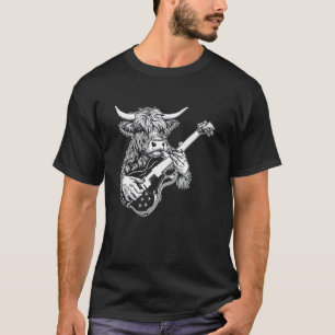 Guitarist Guitar - Cow Farmer Breeder Red Angus Ca T-Shirt