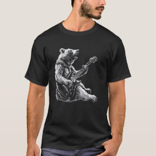 Guitarist Guitar - Guitar Player Bear Dad Mum T-Shirt