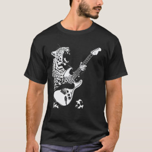 Guitarist Guitar - Guitar Player Leopard Dad Mum T-Shirt