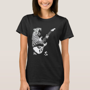 Guitarist Guitar - Guitar Player Leopard Dad Mum T-Shirt