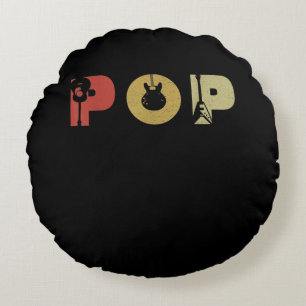 Guitarist Guitar Lover Gifts Ideas Pop Round Cushion