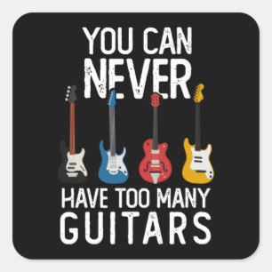 Guitarist Guitar Music Gift Present Idea Square Sticker