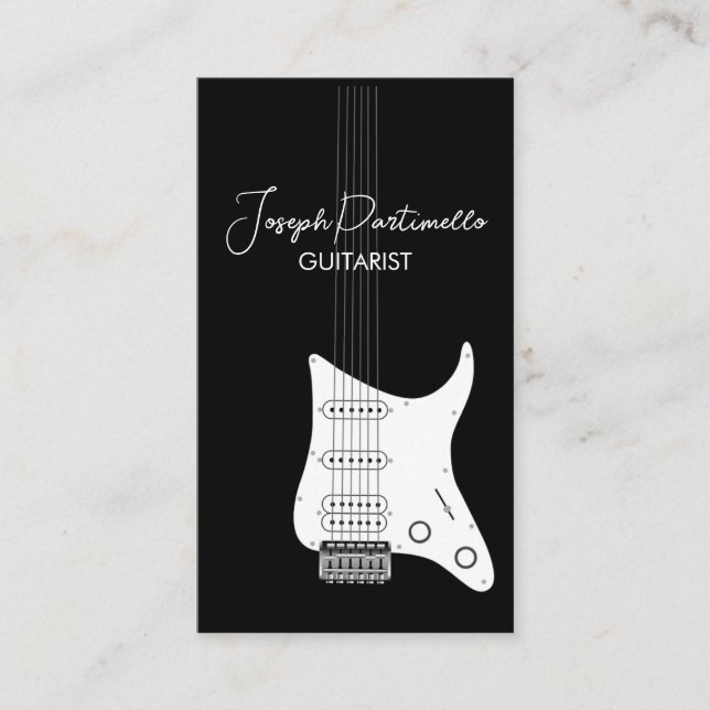 Guitarist Guitar Music Musician Business Card (Front)