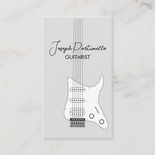 Guitarist Guitar Music Musician Business Card (Front)