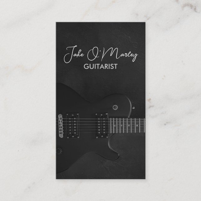 Guitarist Guitar Music Musician Business Card (Front)