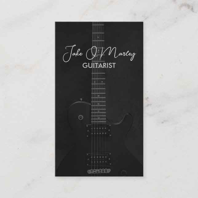 Guitarist Guitar Music Musician Business Card (Front)