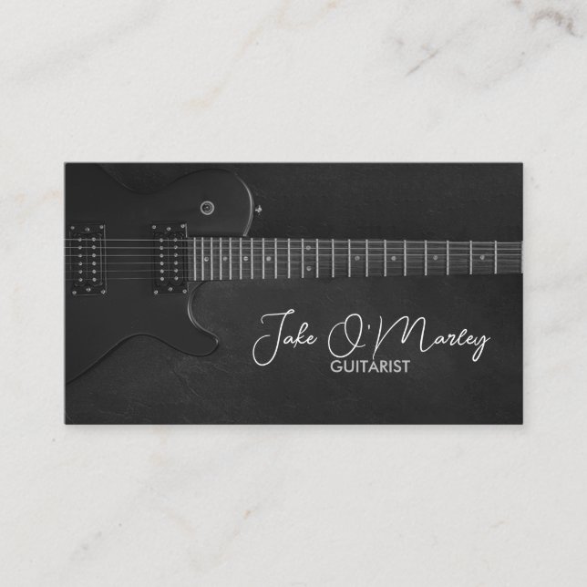 Guitarist Guitar Music Musician Business Card (Front)