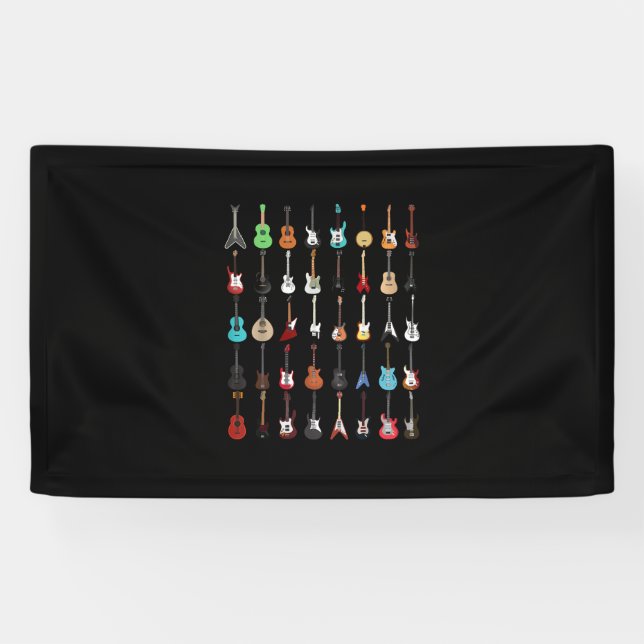 Guitarist Guitar Musical Instrument Rock and Roll Banner (Horizontal)