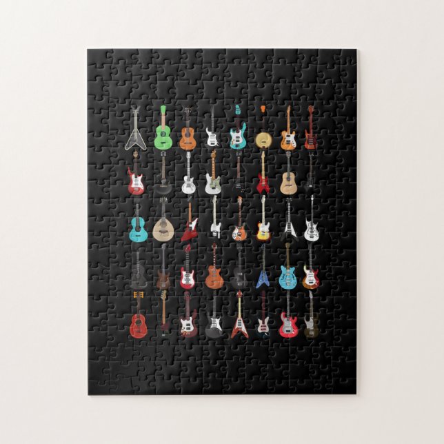 Guitarist Guitar Musical Instrument Rock and Roll Jigsaw Puzzle (Vertical)