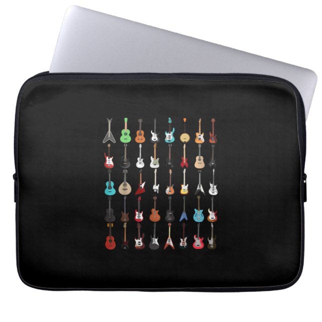 Guitarist Guitar Musical Instrument Rock and Roll Laptop Sleeve (Front)